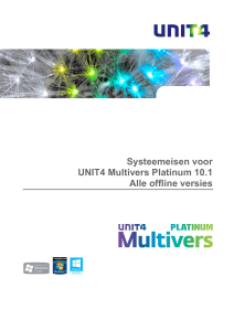 Systeemeisen voor UNIT4 Multivers Platinum 10.1 Alle offline versies