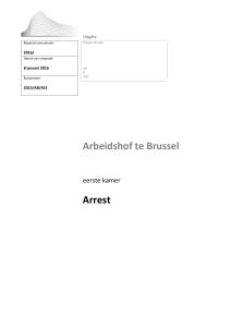 Arbeidshof te Brussel Arrest