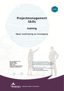 Projectmanagement Skills training Open inschrijving en