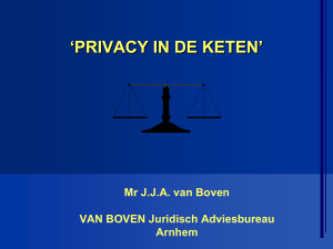 Recht in de praktijk, Privacy in de keten, basis 2011