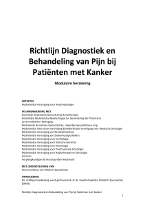 richtlijn Diagnostiek en behandeling van pijn bij patiënten met kanker