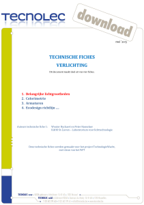 Technische fiches verlichting 1: Belangrijke lichtgrootheden