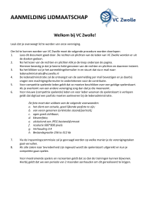 Aan de leden van VC Zwolle