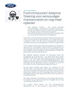 Ford introduceert Adaptive Steering voor eenvoudiger