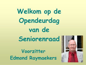 Voorzitter Edmond Raymaekers - Seniorenweb van Boechout
