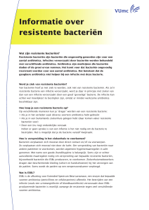 Informatie over resistente bacteriën