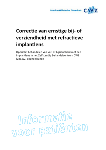 Correctie van ernstige bij- of verziendheid met refractieve