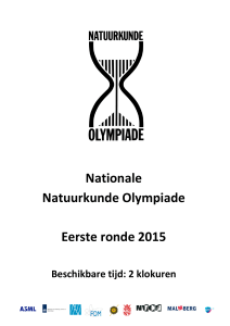 Nationale Natuurkunde Olympiade Eerste ronde 2015