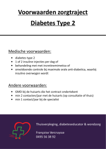 Voorwaarden zorgtraject Diabetes Type 2