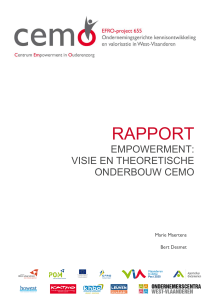 Rapport CEMO Empowerment visie en theoretische onderbouw
