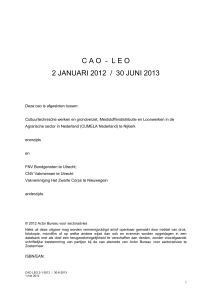 Inhoudsopgave CAO LEO (CONCEPT)