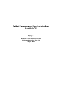 Publiek Programma van Eisen Logistiek Park Moerdijk (LPM)