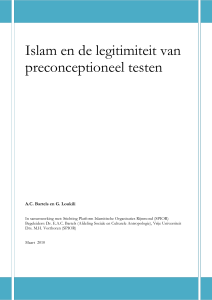 Islam en de legitimiteit van preconceptioneel testen en genetische