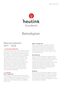 Beleidsplan HF.indd - Heutink Foundation