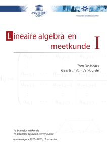 Lineaire algebra en meetkunde I