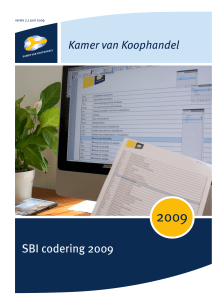 SBI codering 2009 - Kamer van Koophandel