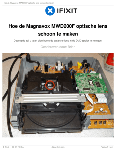 Hoe de Magnavox MWD200F optische lens schoon te maken