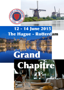 12 - 14 June 2015 The Hague - Rotterdam
