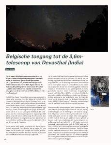 Belgische toegang tot de 3,6m- telescoop van Devasthal (India)