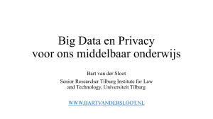 Big Data en Privacy - Bart van der Sloot