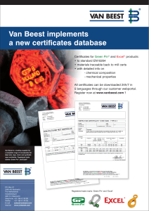 Van Beest implements a new certificates database