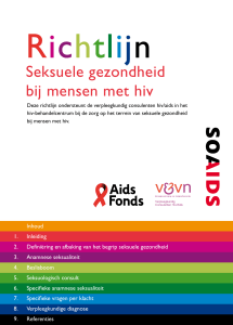 Richtlijn seksuele gezondheid bij mensen met hiv