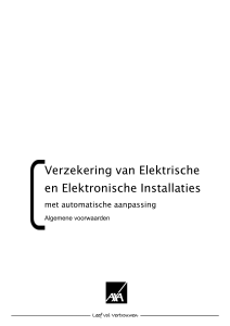 Verzekering van Elektrische en Elektronische Installaties