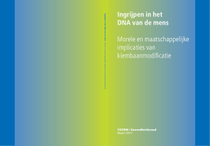 Ingrijpen in het DNA van de mens Morele en