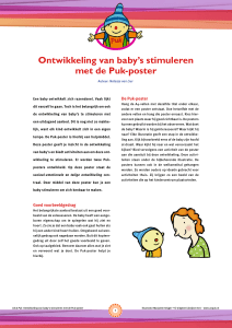 Ontwikkeling van baby`s stimuleren met de Puk-poster