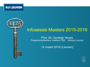 Algemene presentatie masters FEB