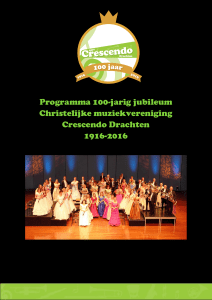 Programma 100-jarig jubileum Christelijke muziekvereniging