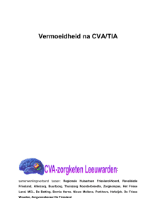 Vermoeidheid na CVA-TIA