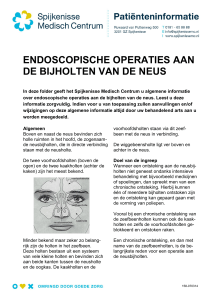 endoscopische operaties aan de bijholten van de neus