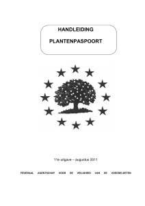 HANDLEIDING PLANTENPASPOORT