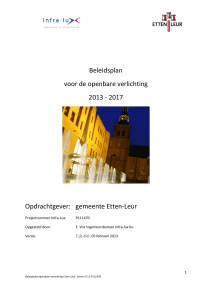 Beleidsplan Openbare Verlichting 2013-2017 - gemeente Etten-Leur