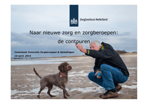 Naar nieuwe zorg en zorgberoepen (de contouren) (presentatie)