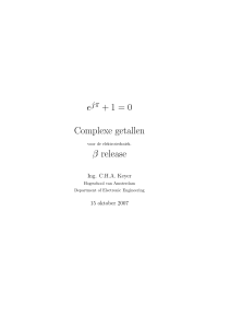 e +1=0 Complexe getallen β release