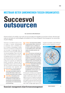 Succesvol outsourcen - Samenwerken tussen Organisaties(*)