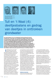 Tull en `t Waal (4): deeltjesbalans en gedrag van deeltjes in