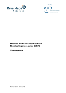 Modules Medisch Specialistische Revalidatiegeneeskunde (MSR