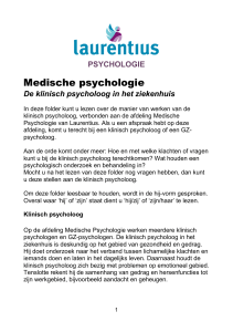 Medische psychologie - Laurentius Ziekenhuis Roermond
