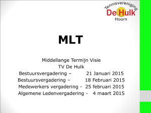 Klik hier voor de MLT presentatie