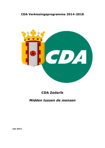 CDA Zederik Midden tussen de mensen