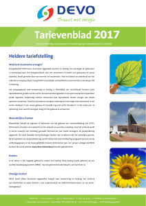 Tarievenblad 2017
