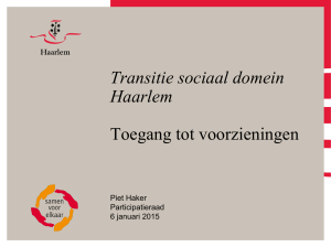 Slide 1 - Participatieraad Haarlem