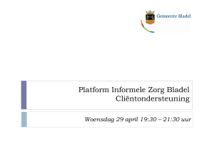 Powerpoint bijeenkomst Platform Informele Zorg 29 april