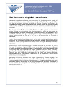 Membraantechnologieën: microfiltratie