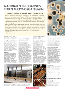 materialen en coatings tegen micro-organismen
