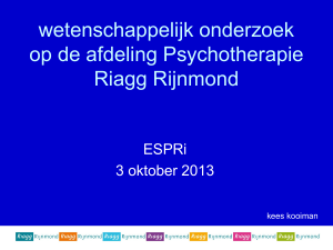 Presentatie ESPRi-symposium (Riagg Rijnmond) op 3 oktober 2013