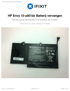 HP Envy 15-u001dx Batterij vervangen